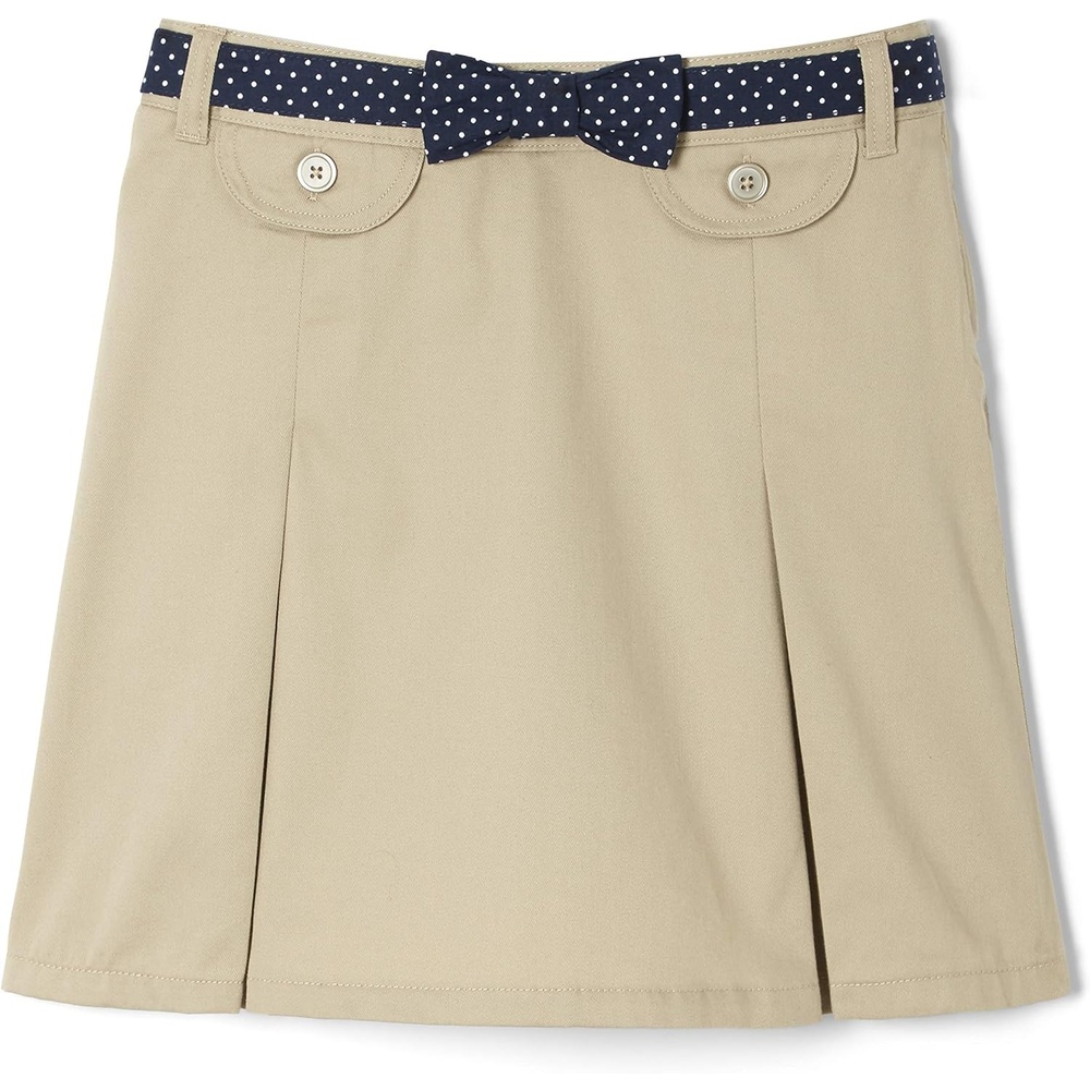 image:imageFrench Toast Little Girls Polka Dot Belted ScooterKhaki
