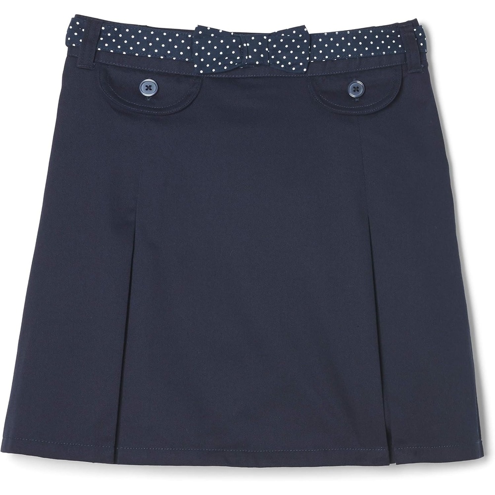 image:imageFrench Toast Little Girls Polka Dot Belted ScooterNavy
