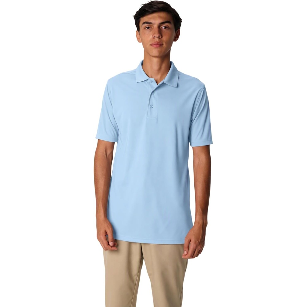 image:imageFrench Toast Mens Moisture Wicking Short Sleeve Sport PoloLight Blue