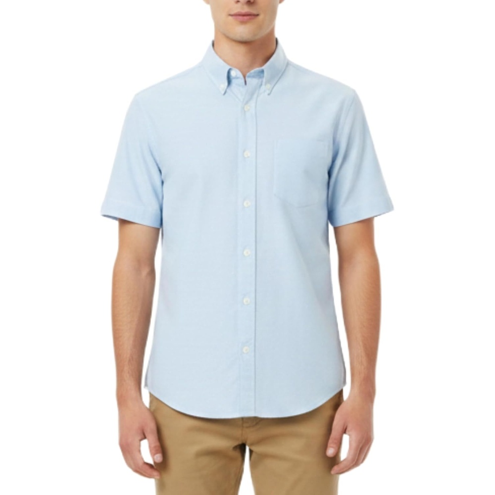 image:imageFrench Toast Mens Oxford Button Down Shirt with Expandable Collar and Short SleevesLight Blue