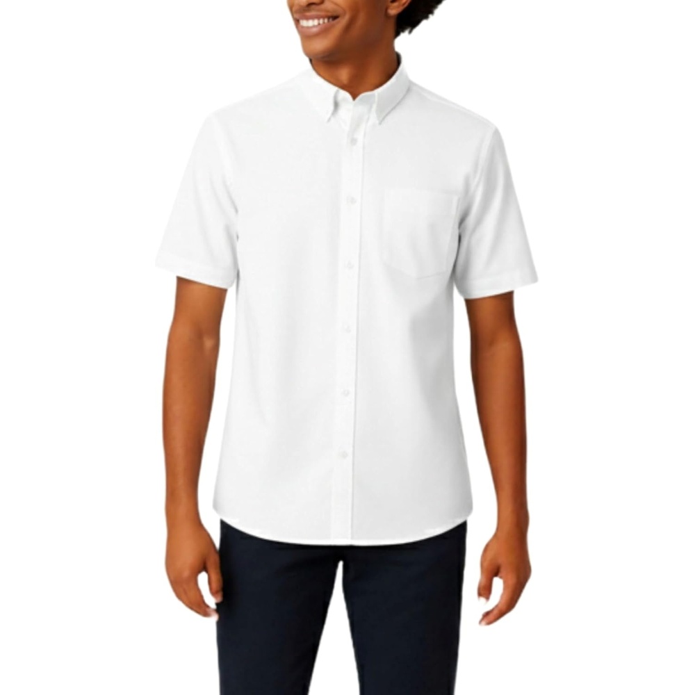 image:imageFrench Toast Mens Short Sleeve Poplin Dress ShirtWhite
