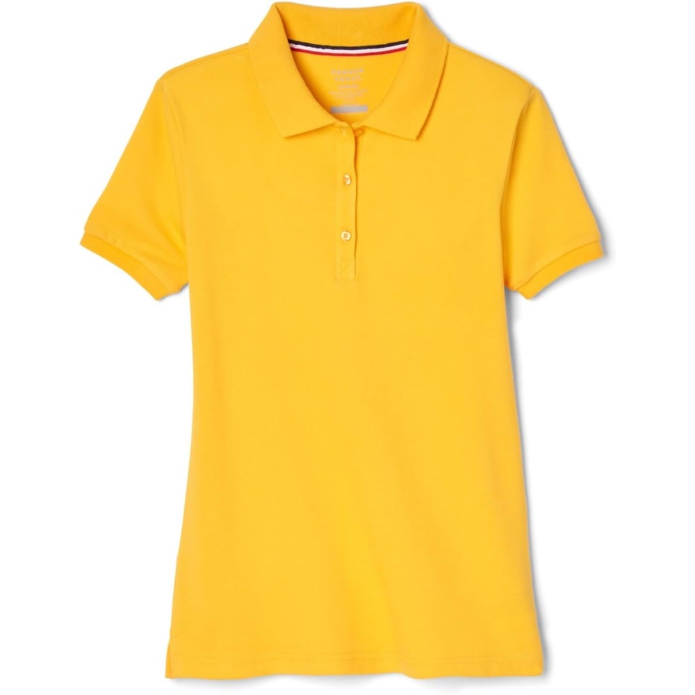 image:imageFrench Toast Womens Juniors Short Sleeve Stretch Pique Polo ShirtGold