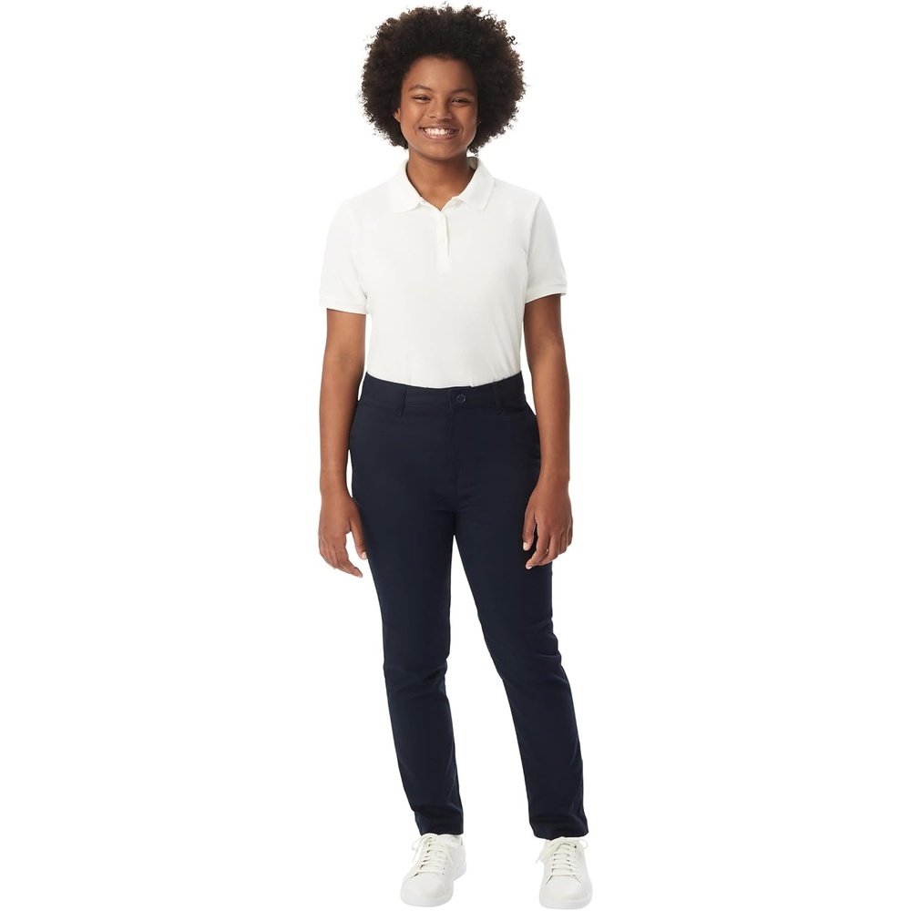 image:imageFrench Toast Young Womens Slim Fit Stretch Twill PantNavy