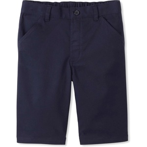 French Toast Girls Adaptive Bermuda Shorts with Hook and Loop Closure(Navy (New))