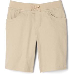 French Toast Girls’ Pull-On Bow Front Shorts(Khaki)