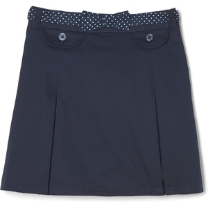 French Toast Little Girls’ Polka Dot Belted Scooter(Navy)