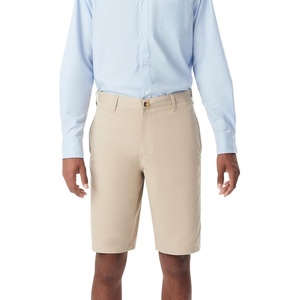 French Toast Men’s Flat Front Stretch Twill Short(Khaki)