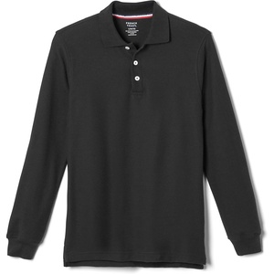 French Toast Men’s Moisture Wicking Performance Sport Polo Short Sleeve Shirt(Black)