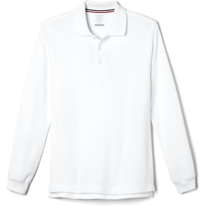 French Toast Men’s Moisture Wicking Performance Sport Polo Short Sleeve Shirt(White)