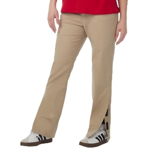 French Toast Women’s Adaptive Straight Fit Stretch Twill Pant(Khaki)