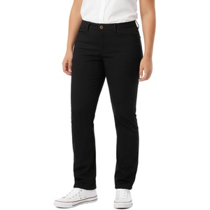 French Toast Women’s Straight Fit Stretch Twill Uniform Pant(Black)