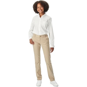 French Toast Women’s Straight Fit Stretch Twill Uniform Pant(Khaki)