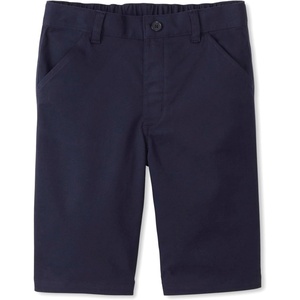 French Toast Women’s and Teen’s Adaptive Stretch Twill Bermuda Short(Navy)