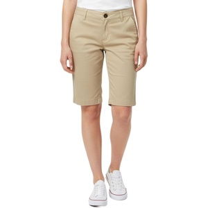 French Toast Young Women’s Juniors Stretch Twill Bermuda Shorts(Beige)